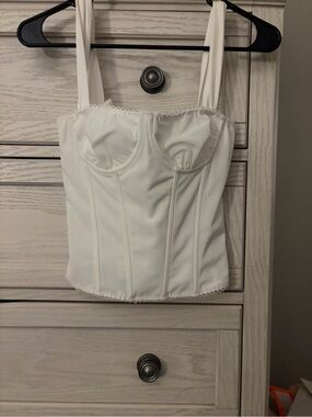 Edikted White corset Bustier Top